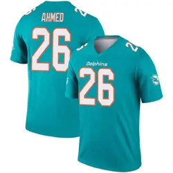 Nike Salvon Ahmed Miami Dolphins Youth Legend Aqua Jersey
