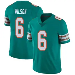 Nike Stone Wilson Miami Dolphins Men's Limited Aqua Alternate Vapor Untouchable Jersey