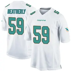 Nike Tommy Heatherly Miami Dolphins Men's Game White Jersey
