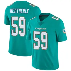 Nike Tommy Heatherly Miami Dolphins Men's Limited Aqua Team Color Vapor Untouchable Jersey