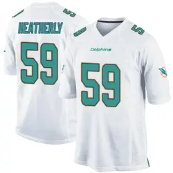 Nike Tommy Heatherly Miami Dolphins Youth Game White Jersey