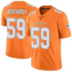 Nike Tommy Heatherly Miami Dolphins Youth Limited Orange Color Rush Jersey