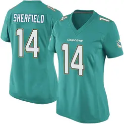 Nike Trent Sherfield Miami Dolphins Women's Game Aqua Team Color Jersey
