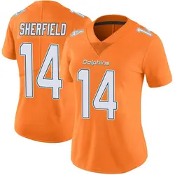 Nike Trent Sherfield Miami Dolphins Women's Limited Orange Color Rush Jersey