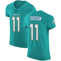 Nike Tyrel Dodson Miami Dolphins Men's Elite Green Aqua Team Color Vapor Untouchable Jersey