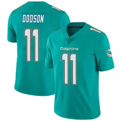 Nike Tyrel Dodson Miami Dolphins Men's Limited Aqua Team Color Vapor Untouchable Jersey