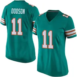 Nike Tyrel Dodson Miami Dolphins Women's Game Aqua Alternate Jersey