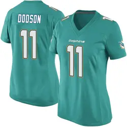 Nike Tyrel Dodson Miami Dolphins Women's Game Aqua Team Color Jersey