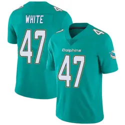 Nike ZaQuandre White Miami Dolphins Men's Limited White Aqua Team Color Vapor Untouchable Jersey
