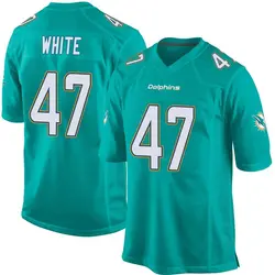 Nike ZaQuandre White Miami Dolphins Youth Game White Aqua Team Color Jersey