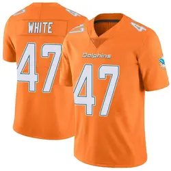 Nike ZaQuandre White Miami Dolphins Youth Limited Orange Color Rush Jersey